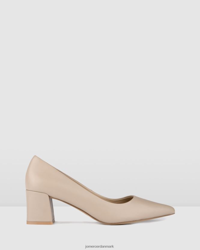 Jo Mercer carrington lave hæle taupe læder fodtøj H480V44