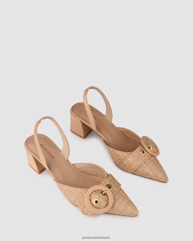 Jo Mercer chelsea lave hæle naturlig raffia fodtøj H480V414