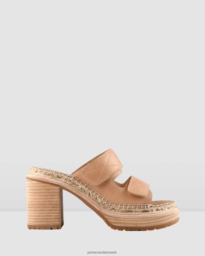 Jo Mercer kruze espadriller med mellemblok hæl naturligt læder fodtøj H480V448