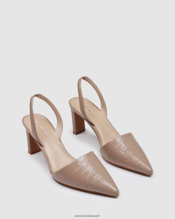 Jo Mercer kyra mellem hæle beige læder fodtøj H480V424