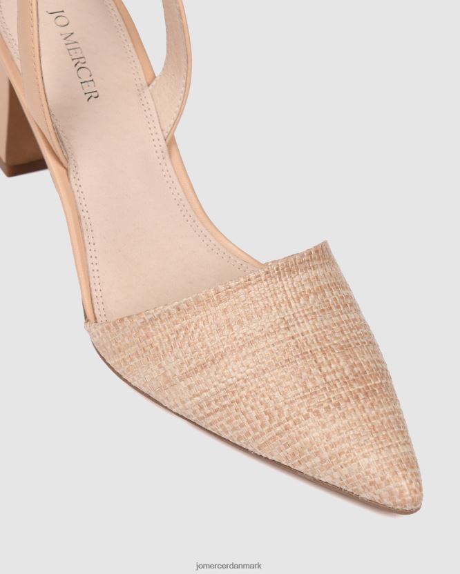 Jo Mercer kyra mellem hæle beige raffia fodtøj H480V425