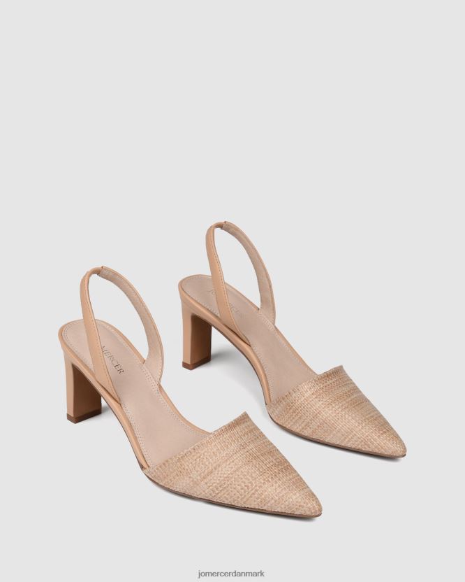 Jo Mercer kyra mellem hæle beige raffia fodtøj H480V425