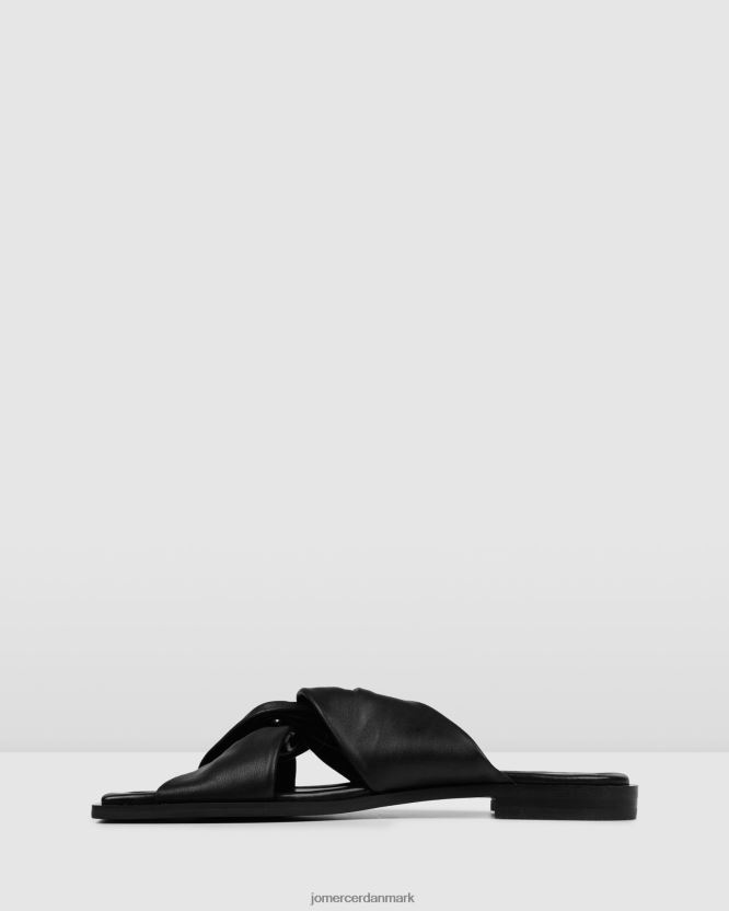 Jo Mercer Hadley flade sandaler sort læder fodtøj H480V4291