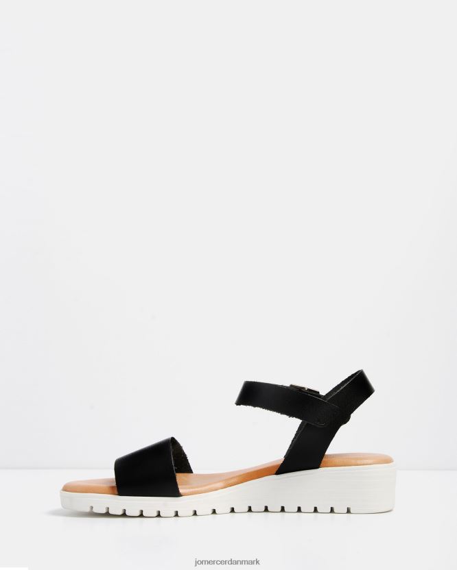 Jo Mercer alina flade sandaler sort læder fodtøj H480V4287