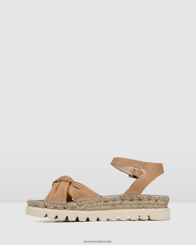 Jo Mercer ivana flade espadrillesandaler beige læder fodtøj H480V4289