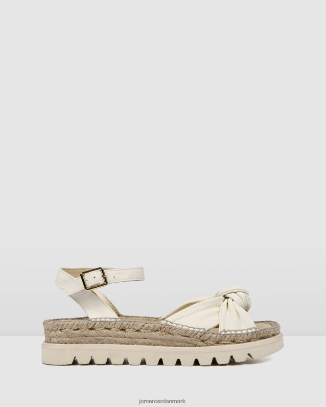 Jo Mercer ivana flade espadrillesandaler råhvidt læder fodtøj H480V4290