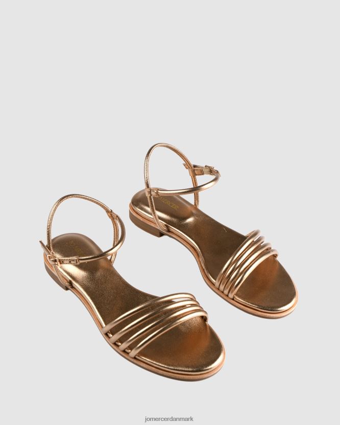 Jo Mercer quiera flade sandaler guld læder fodtøj H480V4284