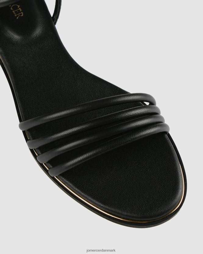 Jo Mercer quiera flade sandaler sort læder fodtøj H480V4274