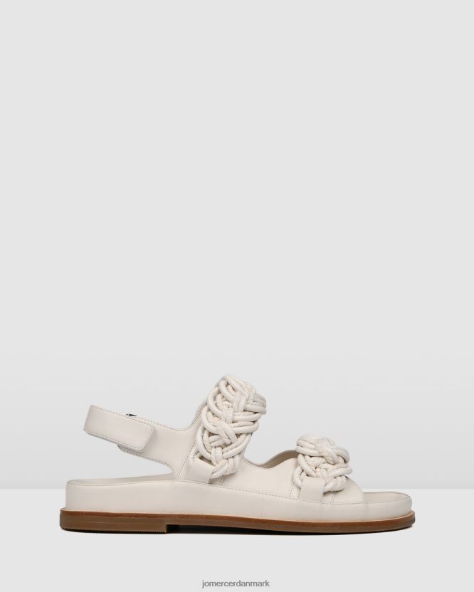 Jo Mercer violette flade sandaler hvidt læder fodtøj H480V4282