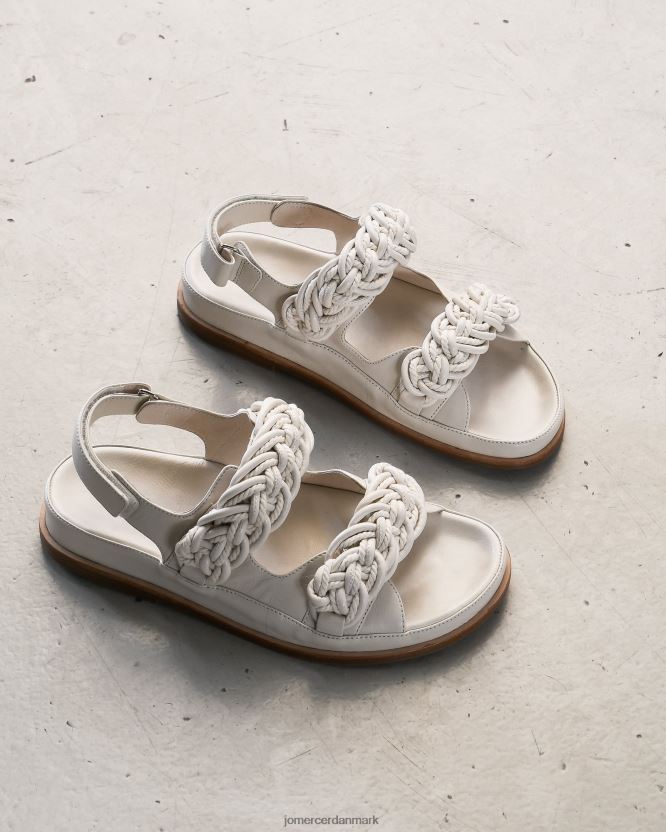 Jo Mercer violette flade sandaler hvidt læder fodtøj H480V4282