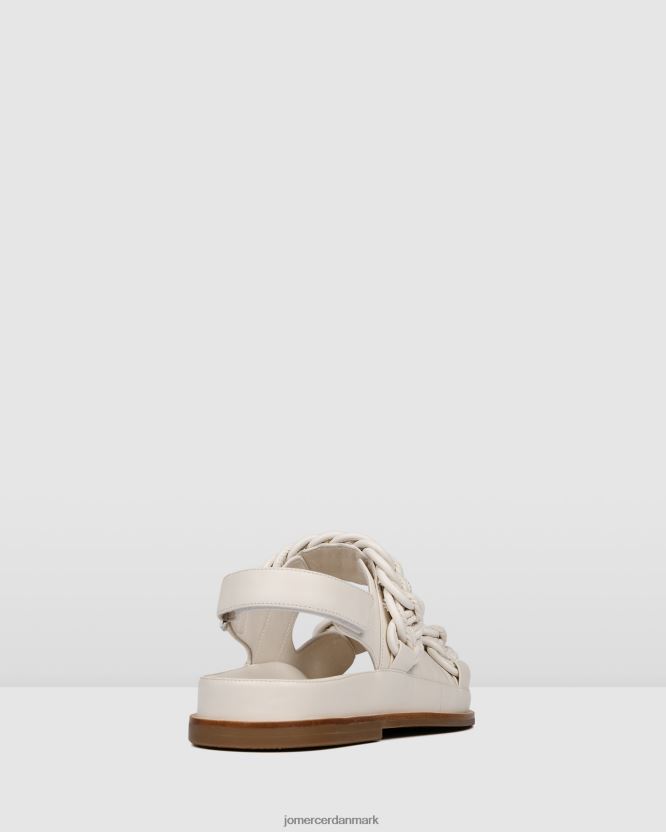 Jo Mercer violette flade sandaler hvidt læder fodtøj H480V4282