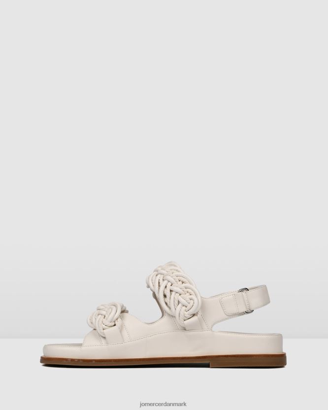 Jo Mercer violette flade sandaler hvidt læder fodtøj H480V4282