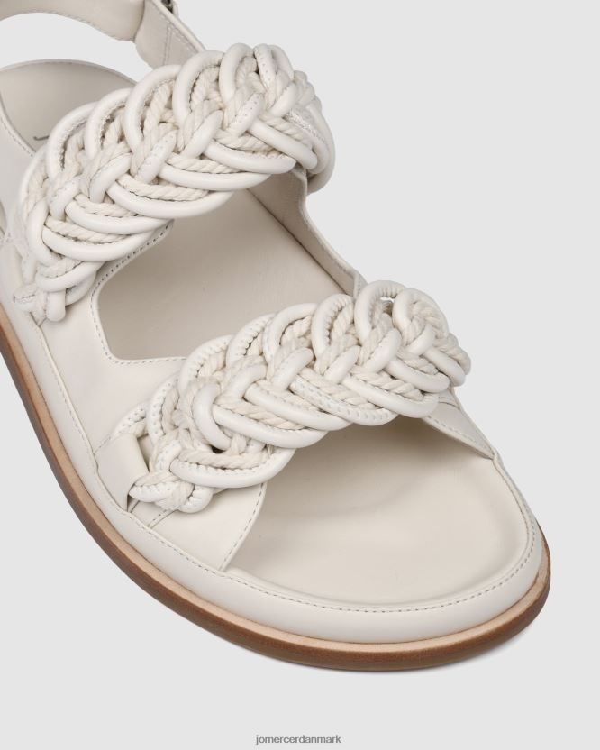 Jo Mercer violette flade sandaler hvidt læder fodtøj H480V4282