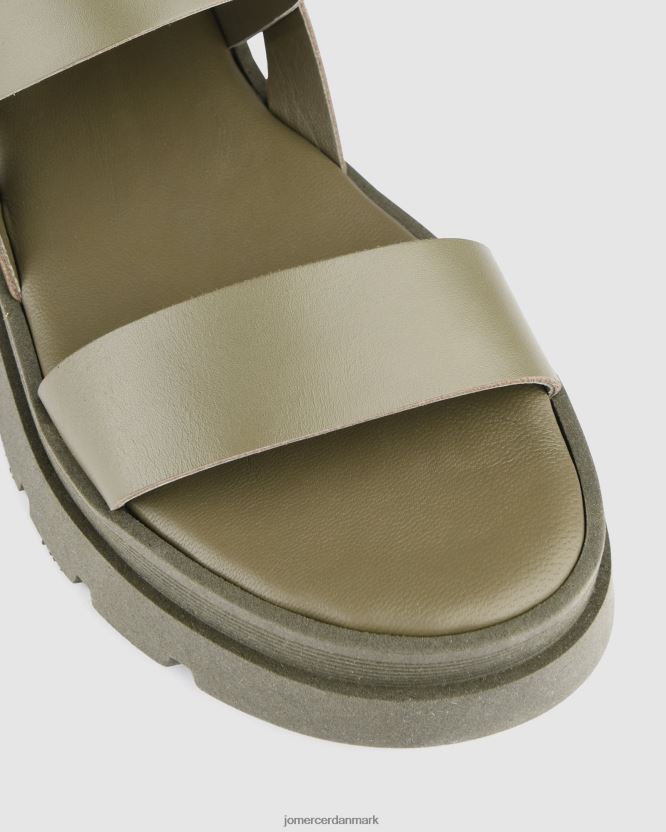 Jo Mercer ynde flade sandaler olivengrønt læder fodtøj H480V4277