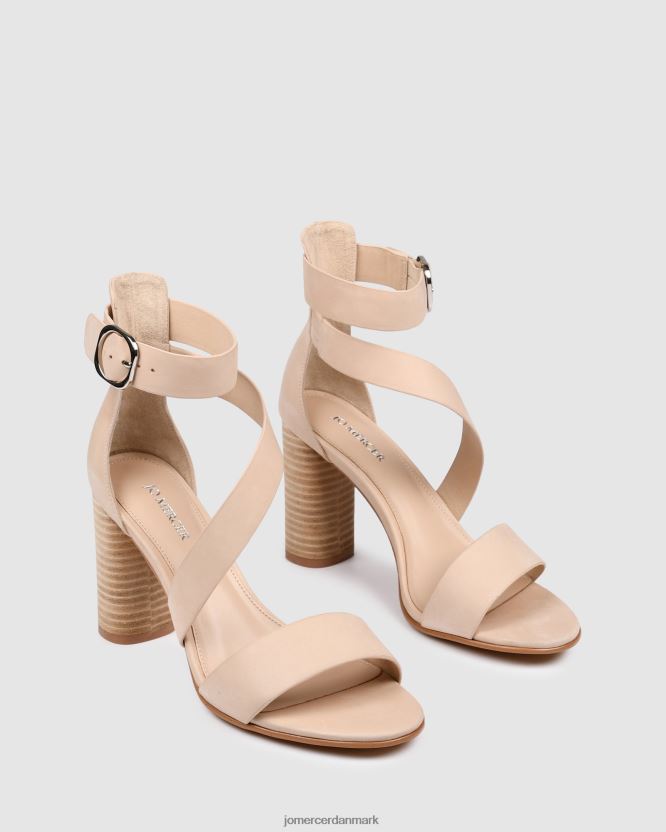 Jo Mercer beckett højhælede sandaler naturligt læder fodtøj H480V4129