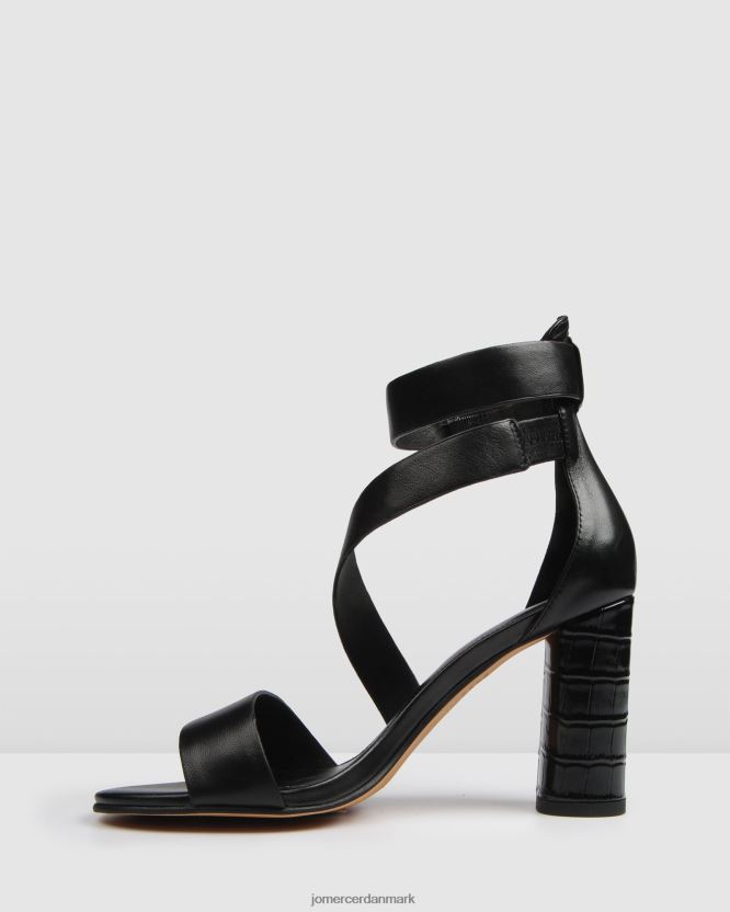 Jo Mercer beckett højhælede sandaler sort læder fodtøj H480V499