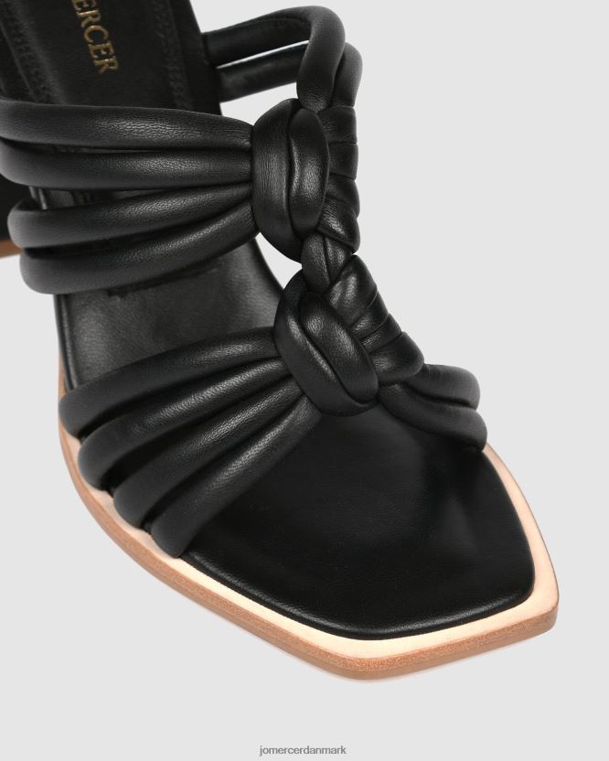 Jo Mercer cadena højhælede sandaler sort læder fodtøj H480V4117