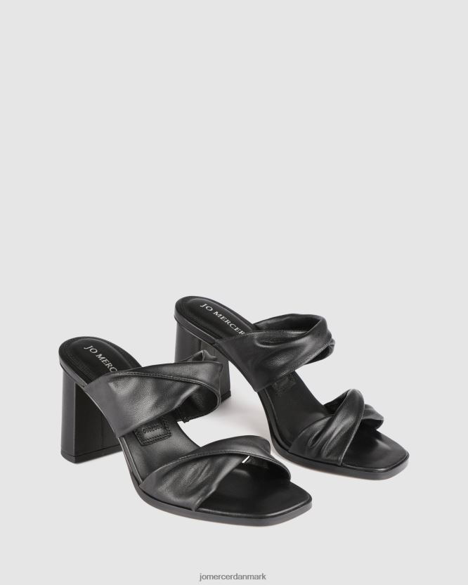 Jo Mercer caylie højhælede sandaler sort læder fodtøj H480V485