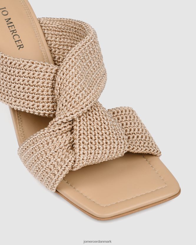 Jo Mercer kalene sandaler med høj hæl naturligt vævet fodtøj H480V484