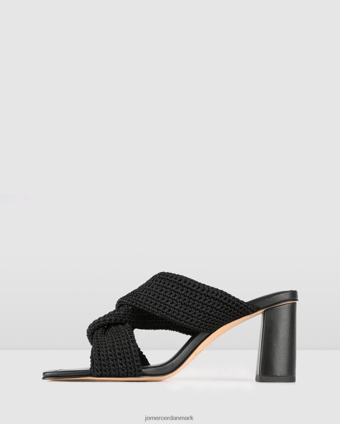 Jo Mercer kalene sandaler med høj hæl sort vævet fodtøj H480V483