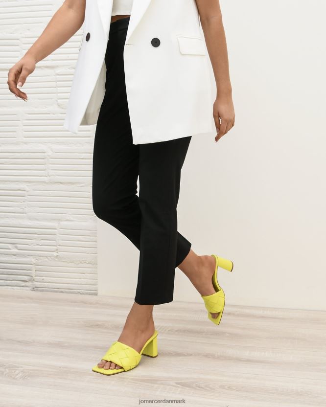 Jo Mercer kiva højhælede sandaler citrus gult læder fodtøj H480V4134