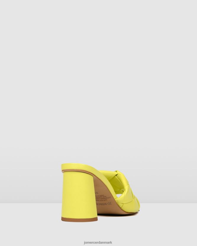 Jo Mercer kiva højhælede sandaler citrus gult læder fodtøj H480V4134
