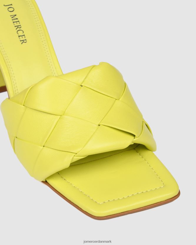 Jo Mercer kiva højhælede sandaler citrus gult læder fodtøj H480V4134