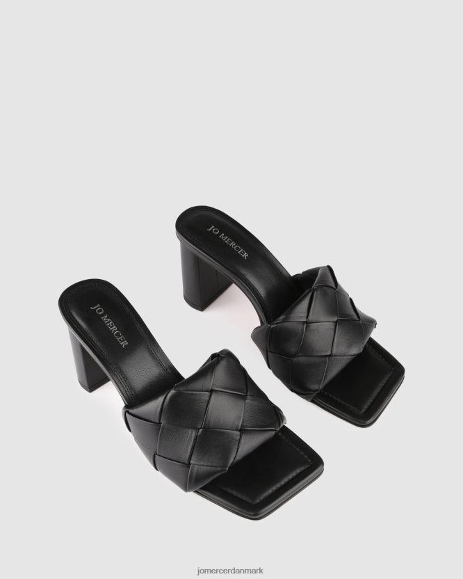 Jo Mercer kiva højhælede sandaler sort læder fodtøj H480V4133
