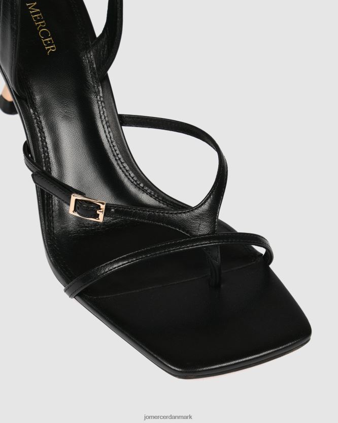 Jo Mercer olyssa højhælede sandaler sort læder fodtøj H480V4135