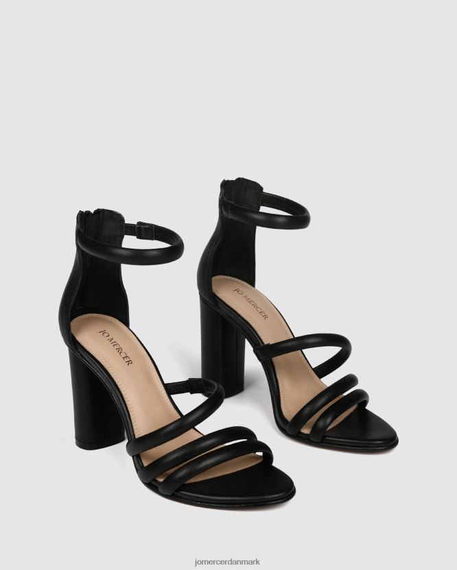Jo Mercer pippin højhælede sandaler sort læder fodtøj H480V497