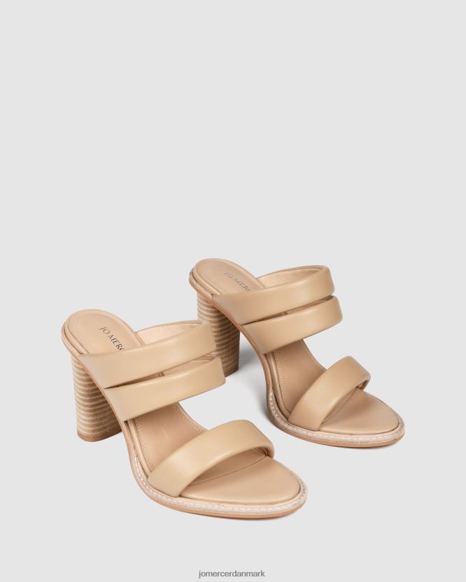 Jo Mercer præmie højhælede sandaler naturligt læder fodtøj H480V4122