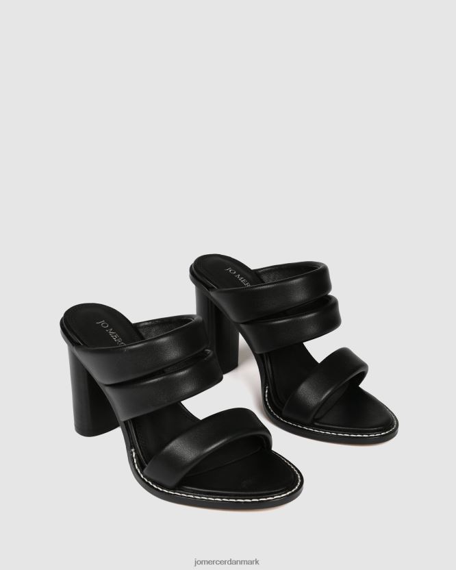 Jo Mercer præmie højhælede sandaler sort læder fodtøj H480V488