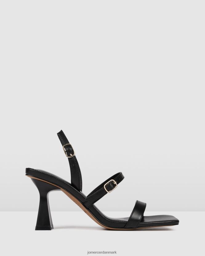 Jo Mercer zali højhælede sandaler sort læder fodtøj H480V4130