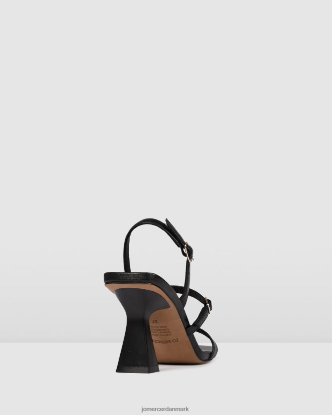 Jo Mercer zali højhælede sandaler sort læder fodtøj H480V4130