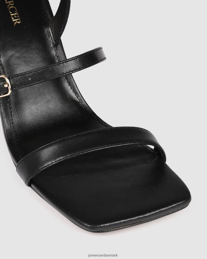 Jo Mercer zali højhælede sandaler sort læder fodtøj H480V4130
