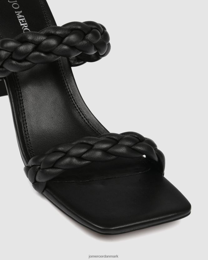 Jo Mercer zoe højhælede sandaler sort læder fodtøj H480V4111