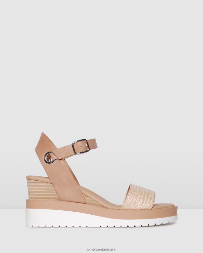 Jo Mercer kenzie kiler med mellemhæl naturlig raffia fodtøj H480V447