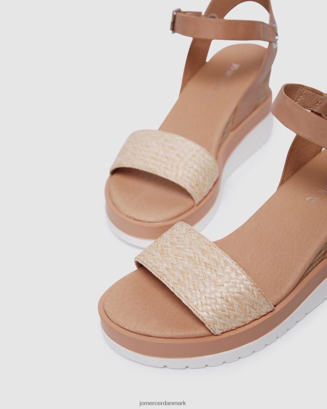 Jo Mercer kenzie kiler med mellemhæl naturlig raffia fodtøj H480V447