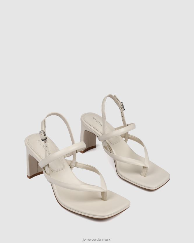 Jo Mercer amaia sandaler med mellemhæl råhvidt læder fodtøj H480V464