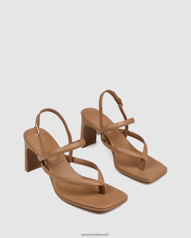 Jo Mercer amaia sandaler med mellemhæl solbrunt læder fodtøj H480V463