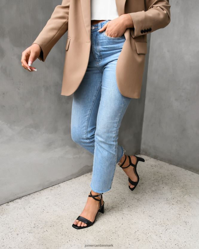 Jo Mercer natsu sandaler med mellemhæl sort læder fodtøj H480V440