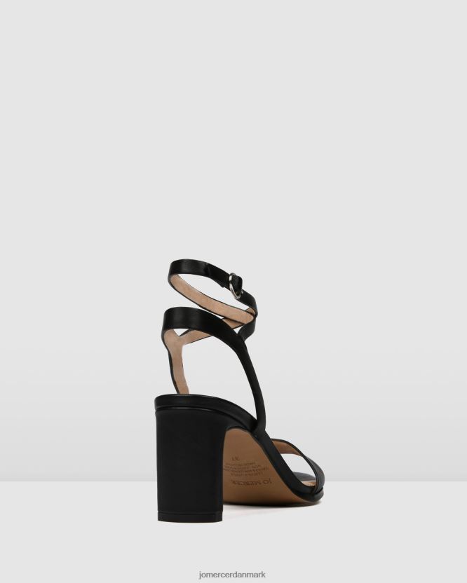 Jo Mercer natsu sandaler med mellemhæl sort læder fodtøj H480V440