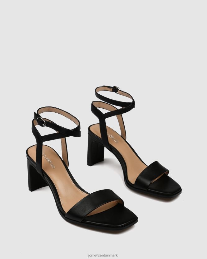 Jo Mercer natsu sandaler med mellemhæl sort læder fodtøj H480V440