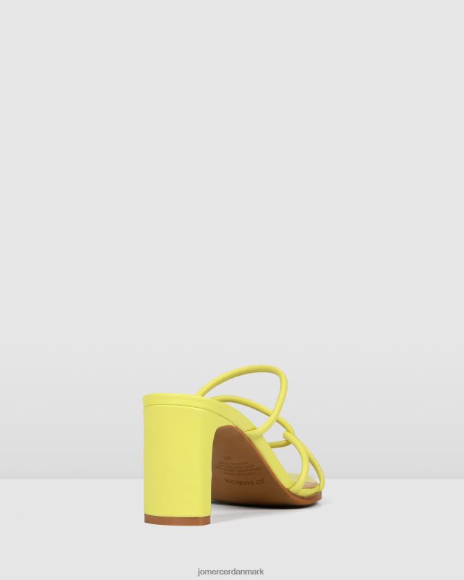 Jo Mercer novi sandaler med mellemhæl citrus gult læder fodtøj H480V471