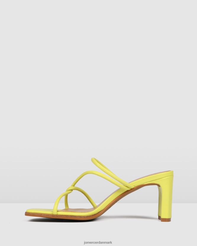 Jo Mercer novi sandaler med mellemhæl citrus gult læder fodtøj H480V471