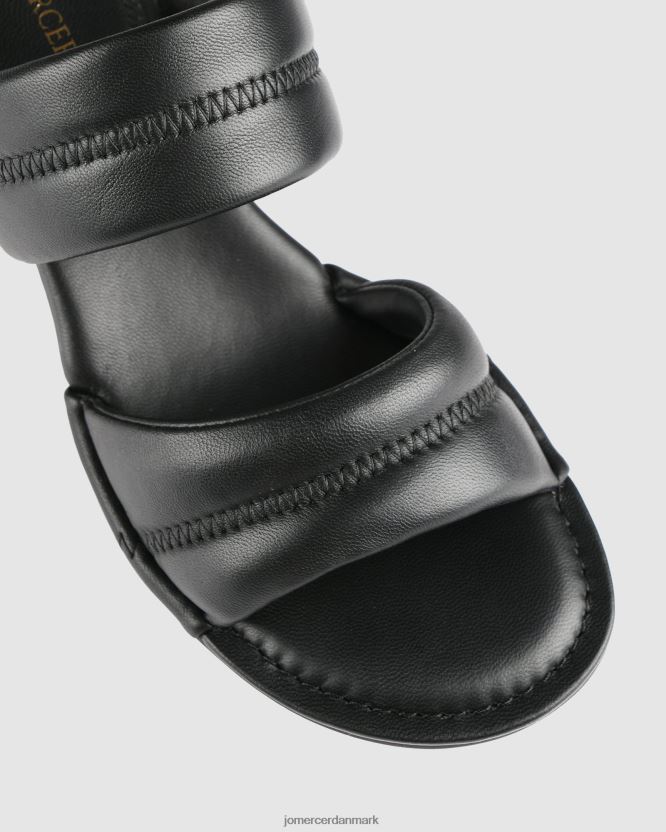 Jo Mercer quincy sandaler med mellemhæl sort læder fodtøj H480V459