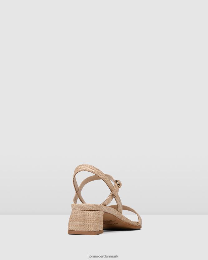 Jo Mercer reina sandaler med mellemhæl naturlig raffia fodtøj H480V472