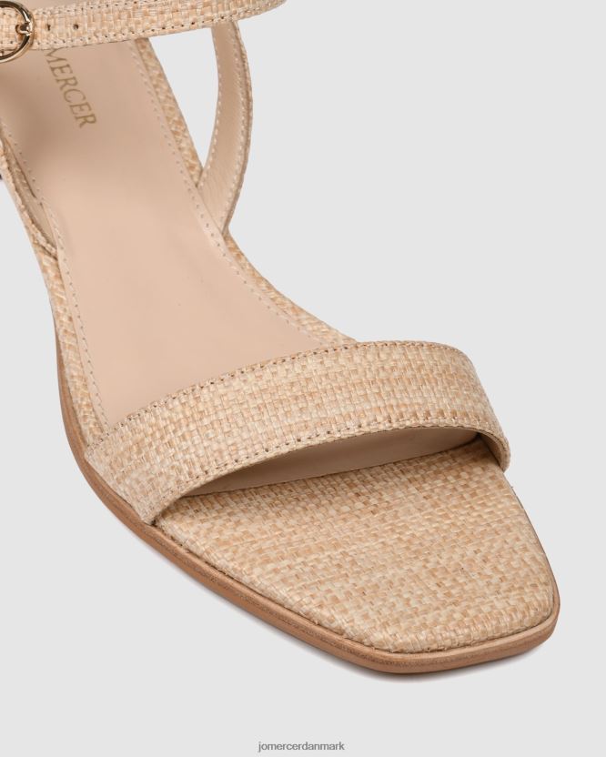 Jo Mercer reina sandaler med mellemhæl naturlig raffia fodtøj H480V472