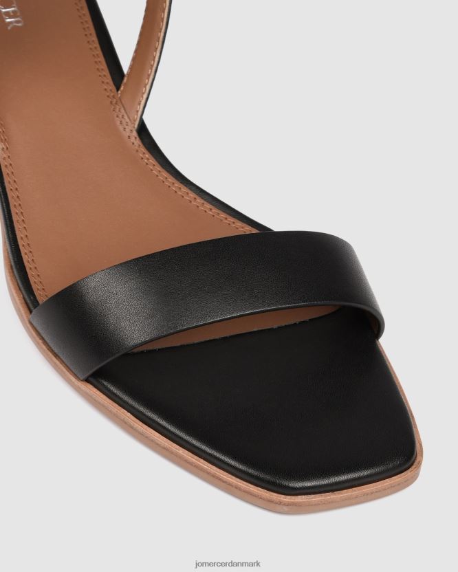 Jo Mercer reina sandaler med mellemhæl sort læder fodtøj H480V444