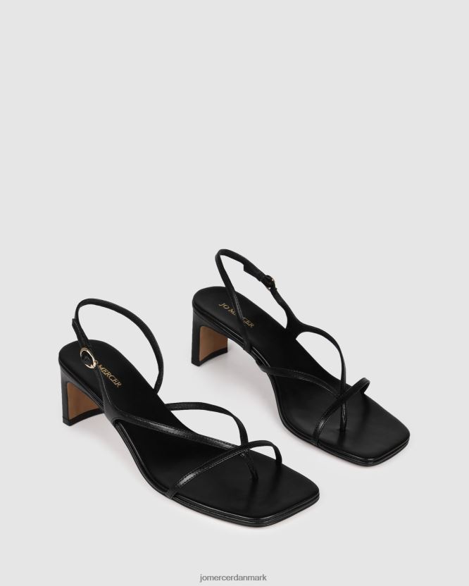 Jo Mercer valentina sandaler med mellemhæl sort læder fodtøj H480V468